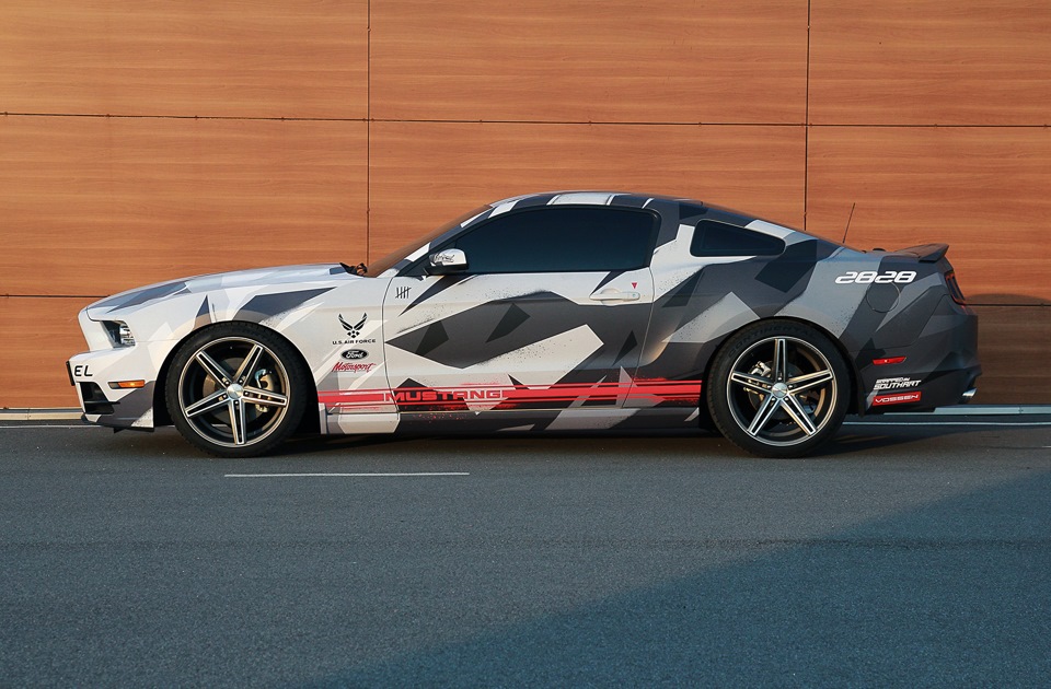 Ford Mustang on Vossen CV5 CAMO 1