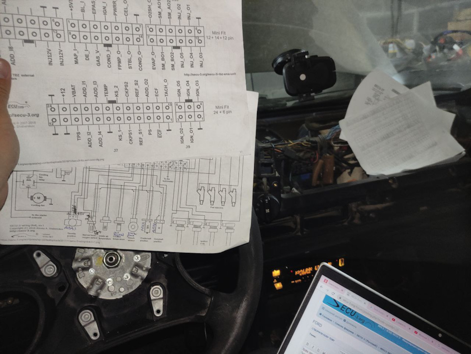 Установка SECU-3i TBZ на FORD SCORPIO 2.0 DOHC 8V 2