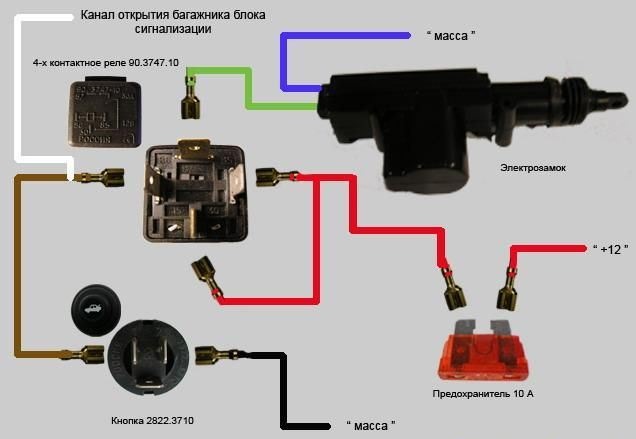 установка актуатора багажника 4