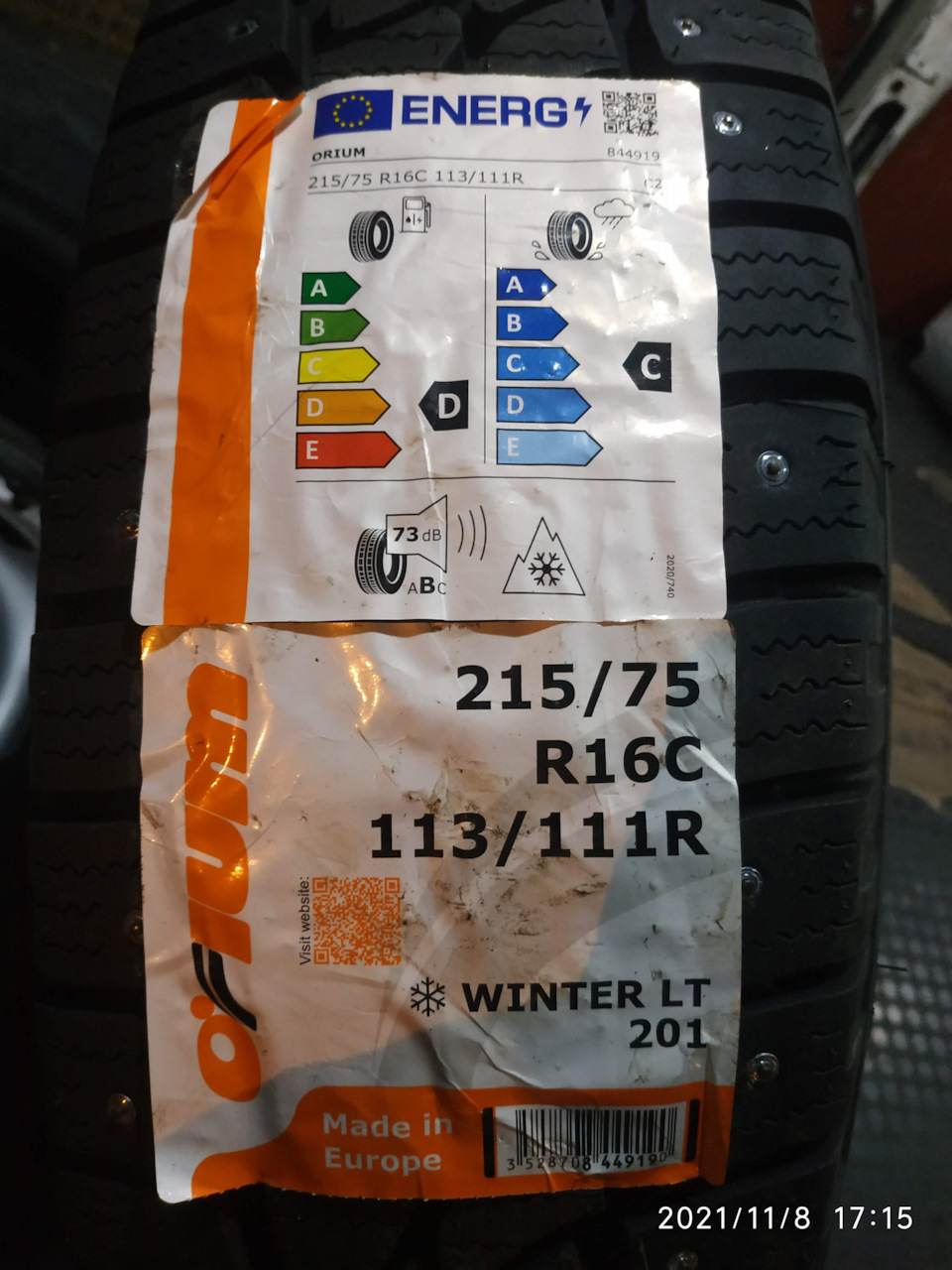 Зимова гума Orium Winter LT (шип) 215/75 16C 5