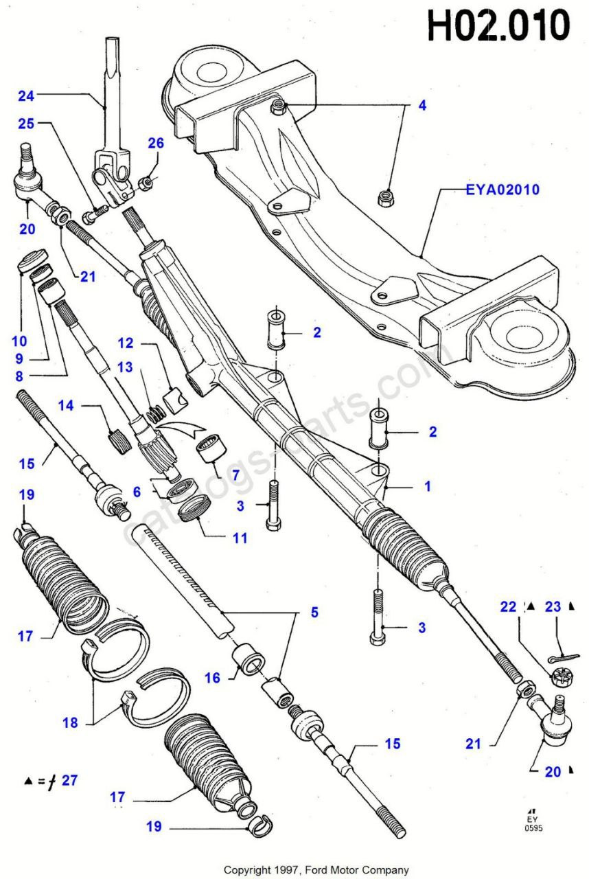Рульова рейка гур Ford tranzit 2.5D 1999 1