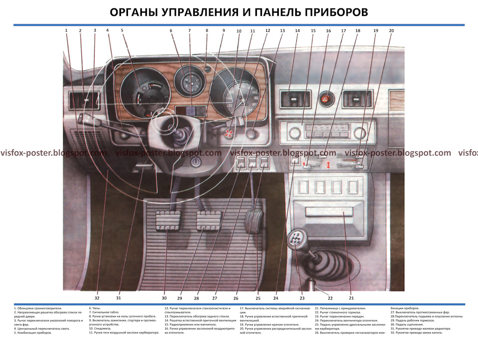 Комплект барвистих плакатів автомобіля Волга ГАЗ-24-10. 2