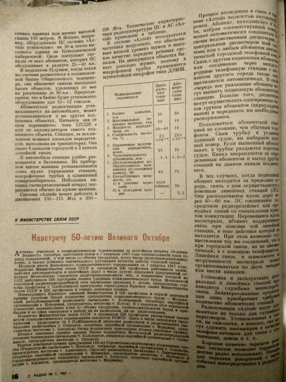 Алтай. Система рухомого радіозв'язку. 2