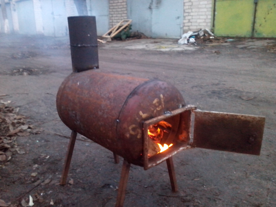 Буржуйка з пропанового балону Порося 1