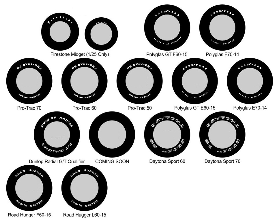 Шини з білими написами (список) Tires with white lettering 5