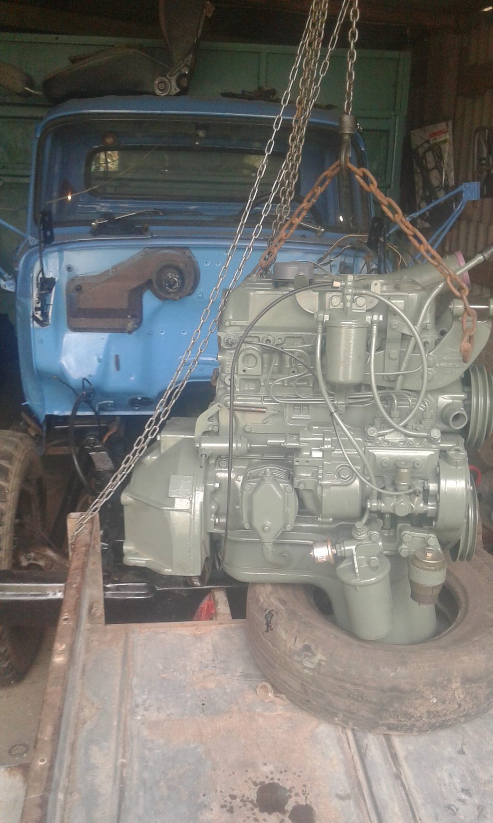 Операція з пересадки дизельного серця для мого Газіка 1