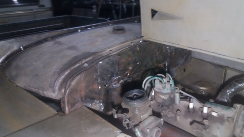 Ремонт и установка моторного щита и рамки под бак, ГАЗ-67 5