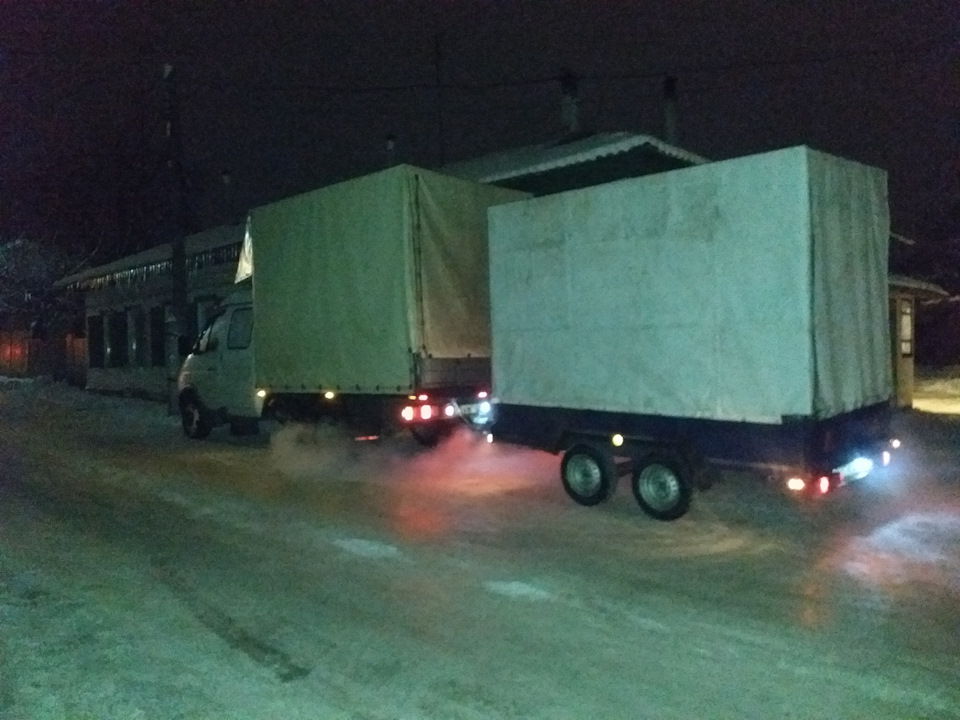 # Тимчасовий тент на причіп…Перший рейс із причепом… 3