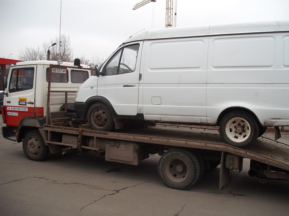 газель на евакуаторі(фото)+вона завелася! 2
