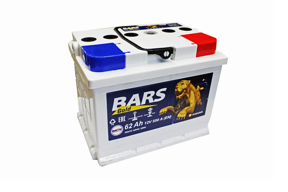 Новий АКБ - BARS GOLD 62AH (Казахстан)