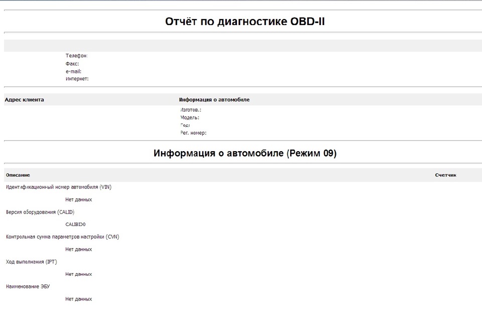 OBD 2 Report 1