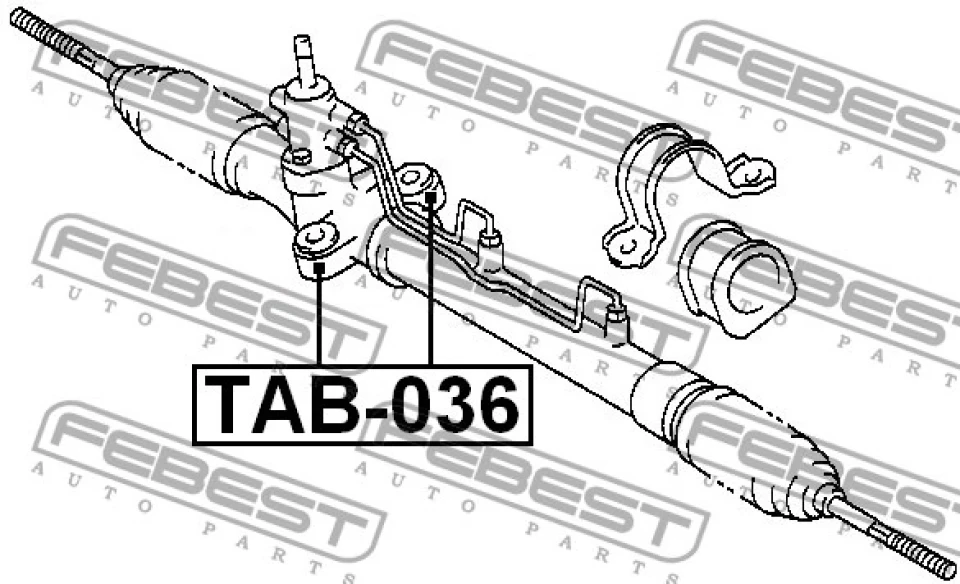 САЙЛЕНБЛОК РУЛЬОВОЇ РІЙКИ FEBEST TAB-036