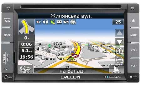 установка магнітолі CYCLON SDV-6511 GPS 3