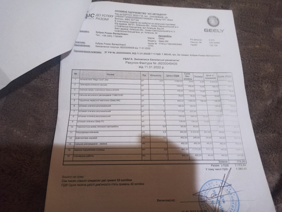 Регулювання клапанів 125к 1