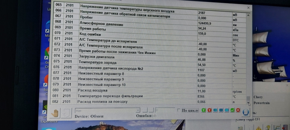 Показання ОБД2 ХОВЕРН2 1
