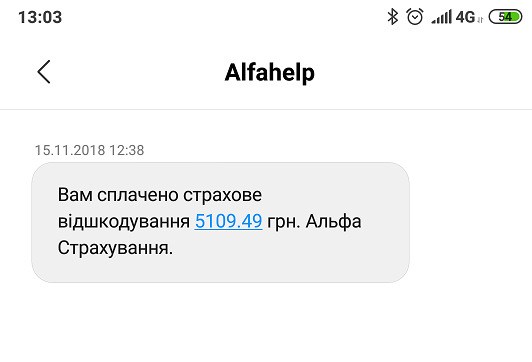 Головняк з КАСКО від Альфа страхування 1