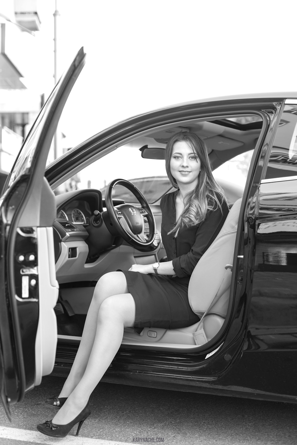 Трохи фото красивої дівчини та Accord Coupe в ч\б 2