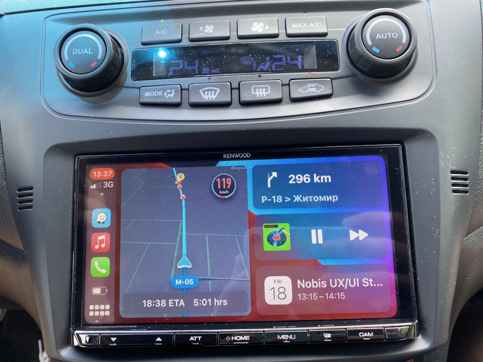 PAC + Kenwood з CarPlay через 3000 км