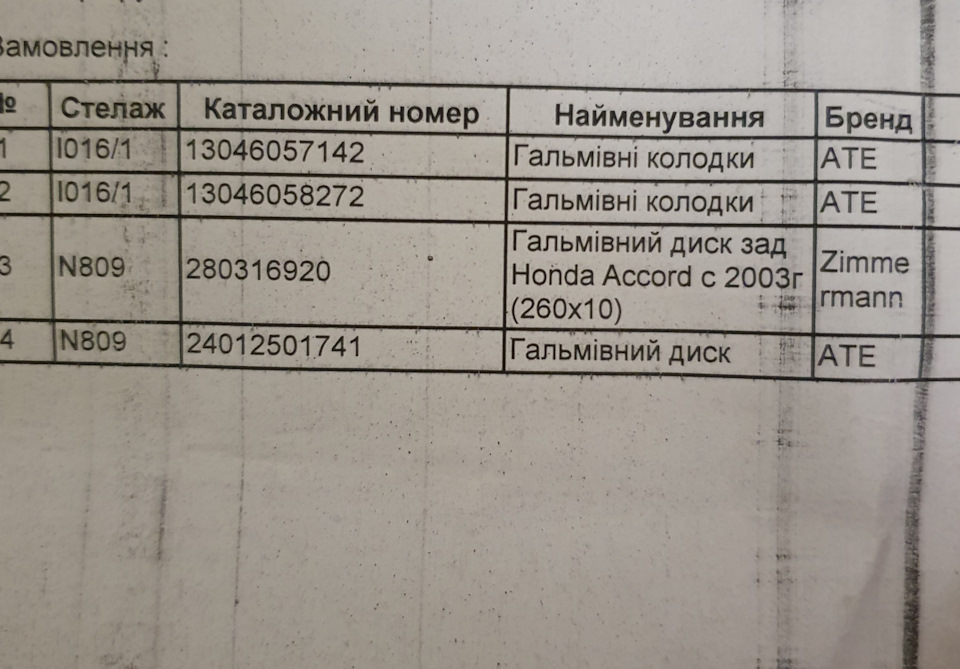 Заміна гальмівних дисків та колодок по колу 1