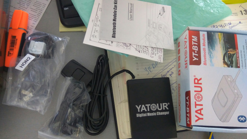Установка yatour + bluetooth 2