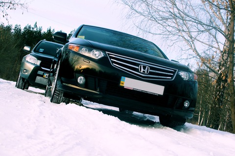 Accord + Rav4 + Захід сонця + Білий білий сніг ... 2