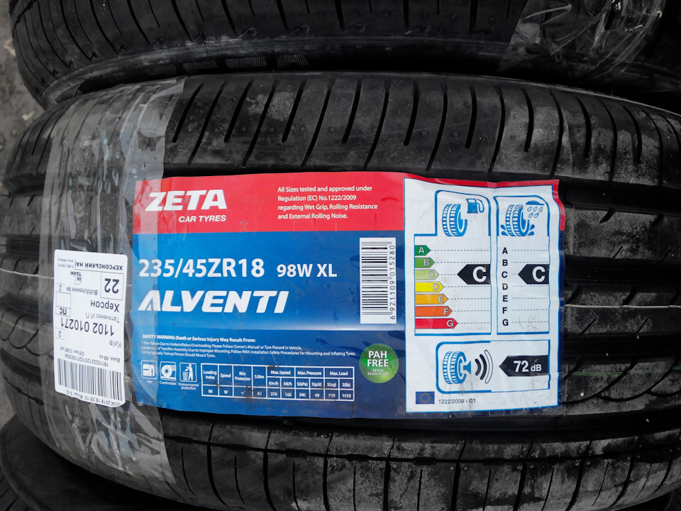 Відгук про літні шини Zeta Alventi. 2