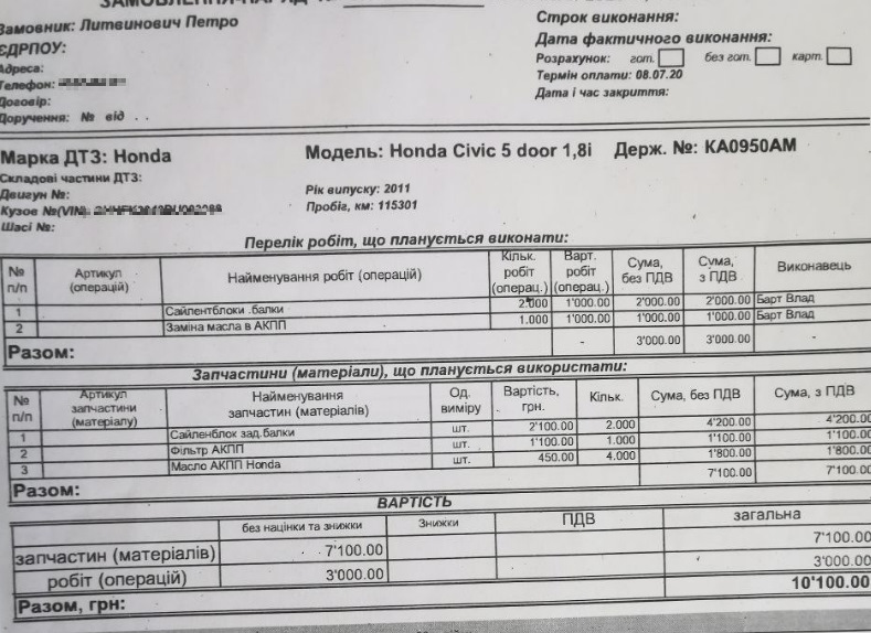 Перша неприємність та продовження першого ТО 1