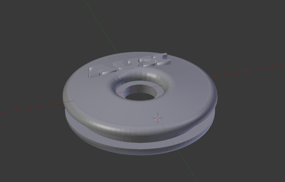 3D модель заглушки з отвором під AUX 1