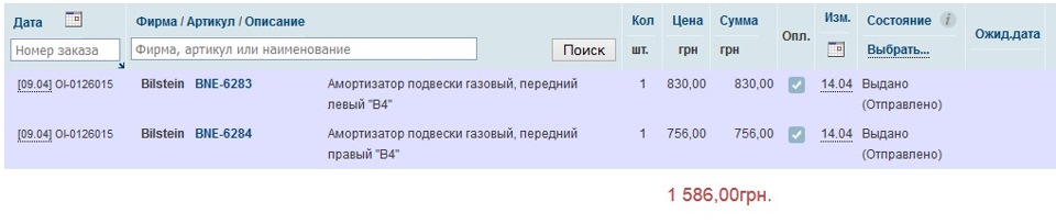 амортизатори BILSTEIN 1