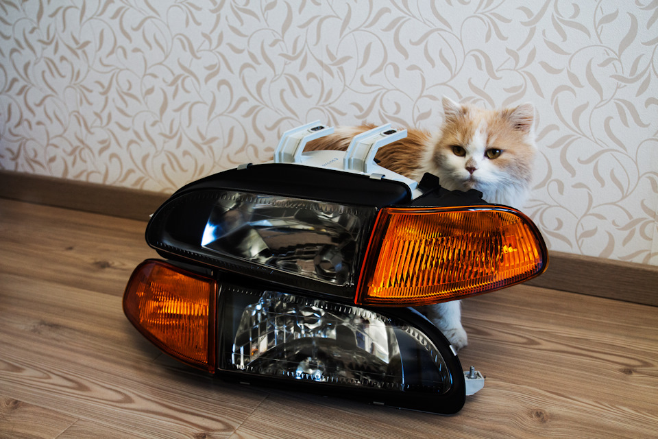 Depo Black Headlights & JDM corner for EG 4