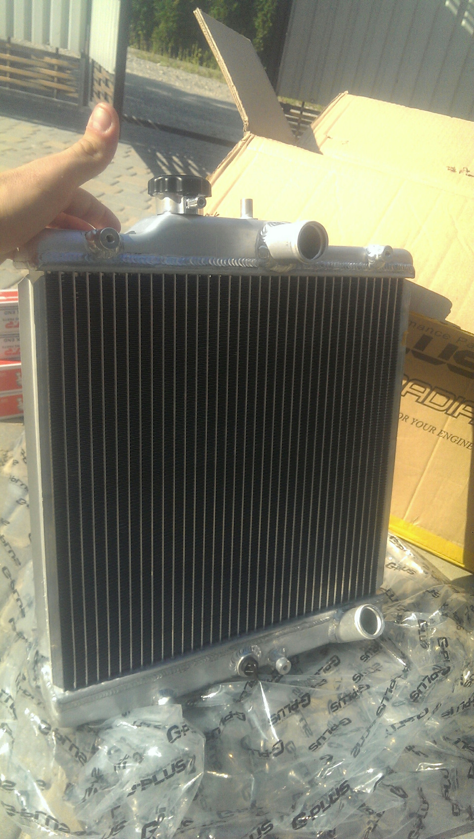 Gplus 3 row Aluminum Radiator 4