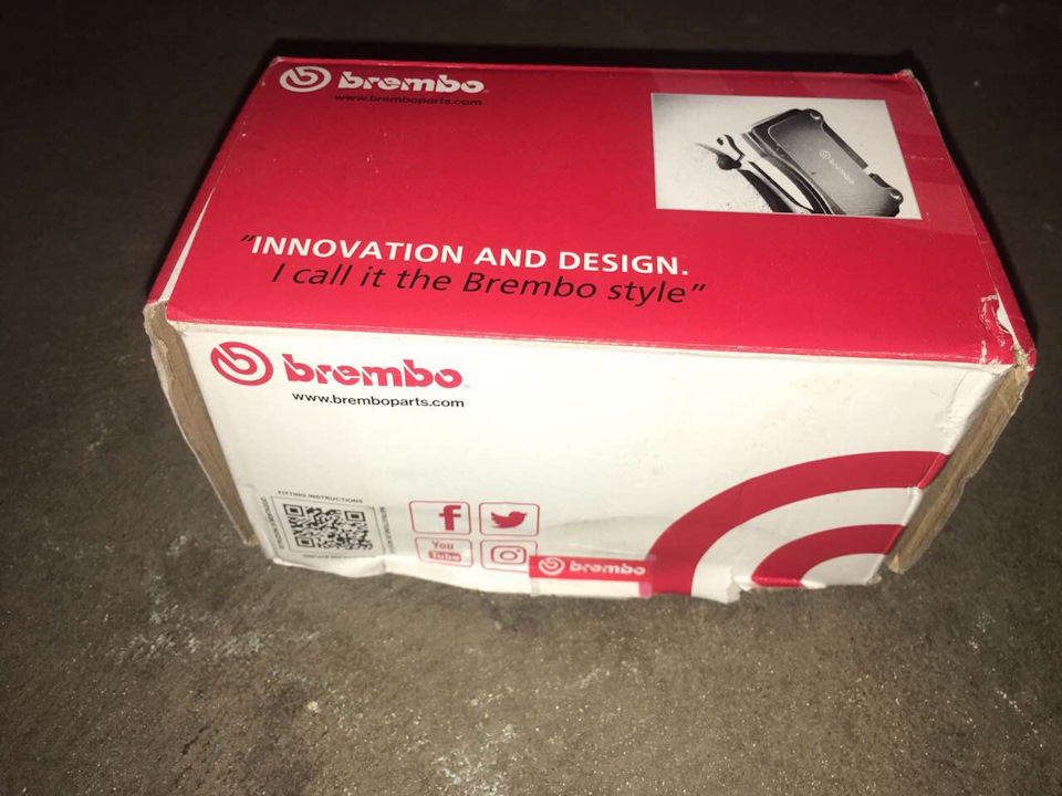 Передні гальмівні колодки brembo. 2