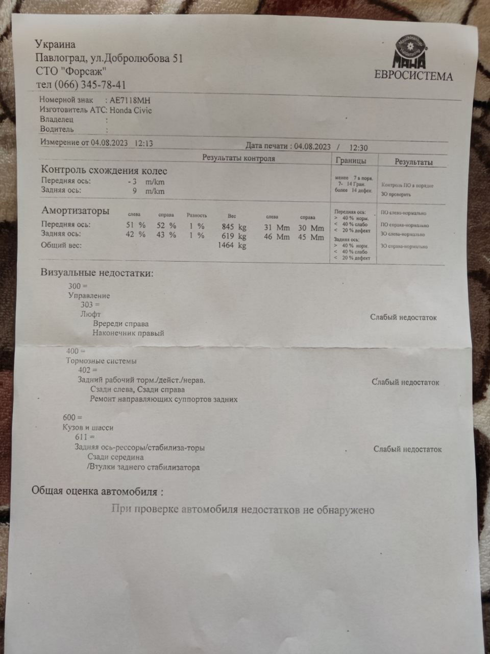 Заїхав на стенд і невелике т.ч. 1