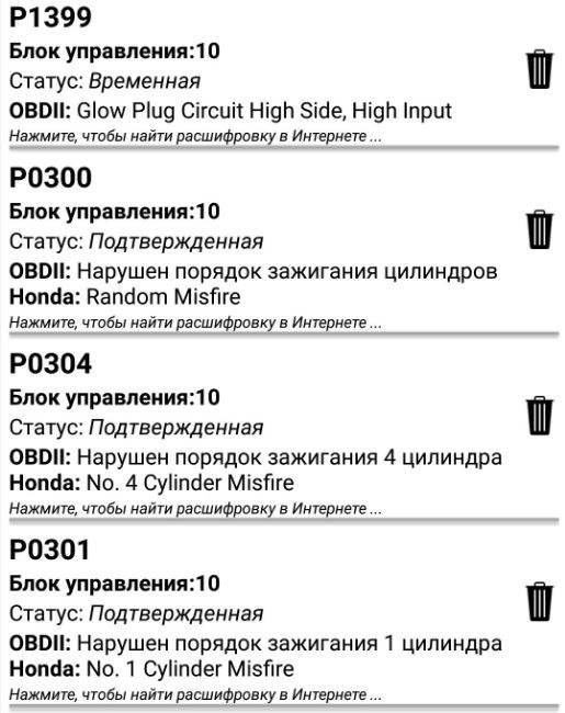 Помилка: Р0300, пропуски запалювання 4 котли. 1