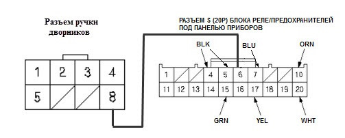 Встановлення підрульового перемикача з регулюванням паузи двірників 4