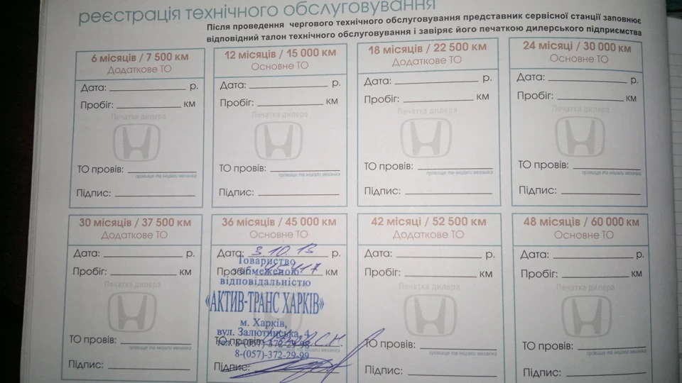 Планове ТО