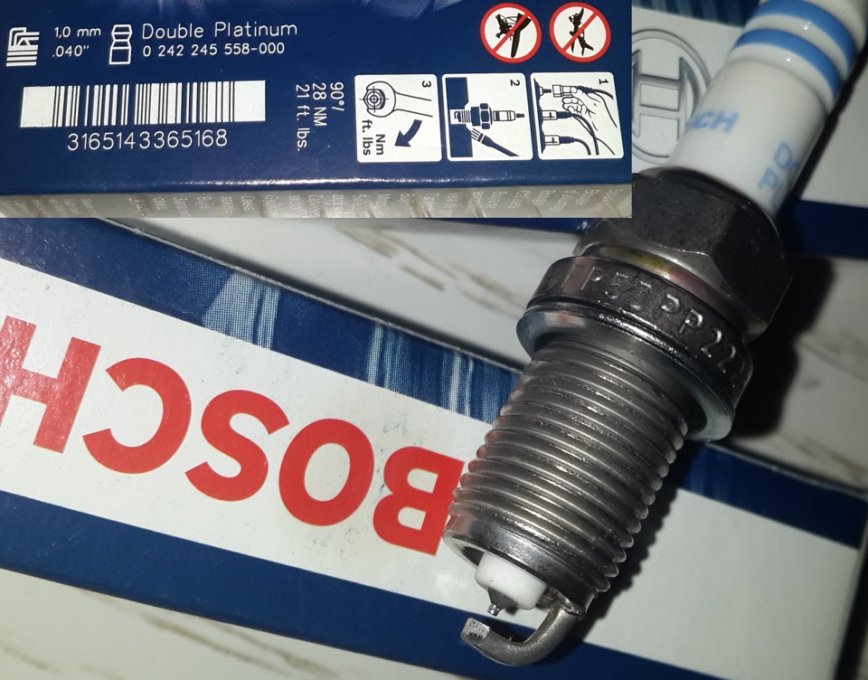 Заміна свічок запалювання Bosch Double platinum 1