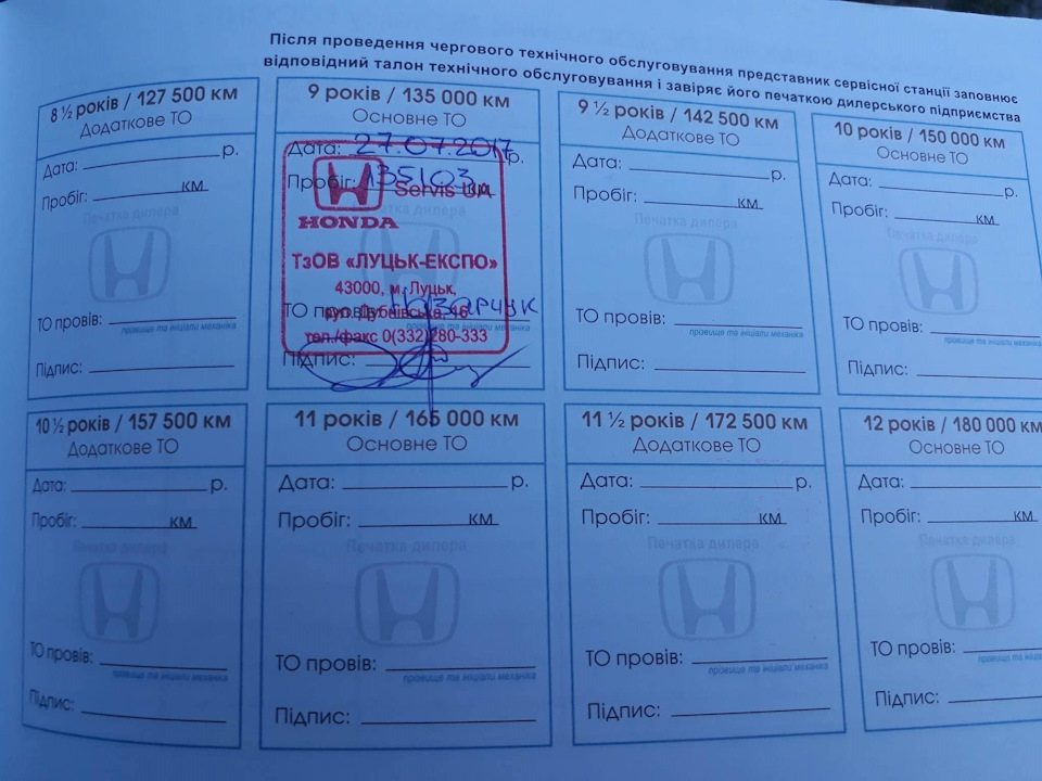 Планове ТО135 ткм 4