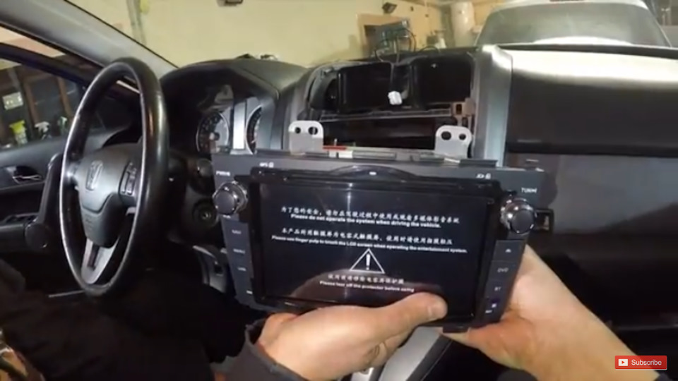 Установка 2Din hizpo android 7.1 для Honda CR-V 1