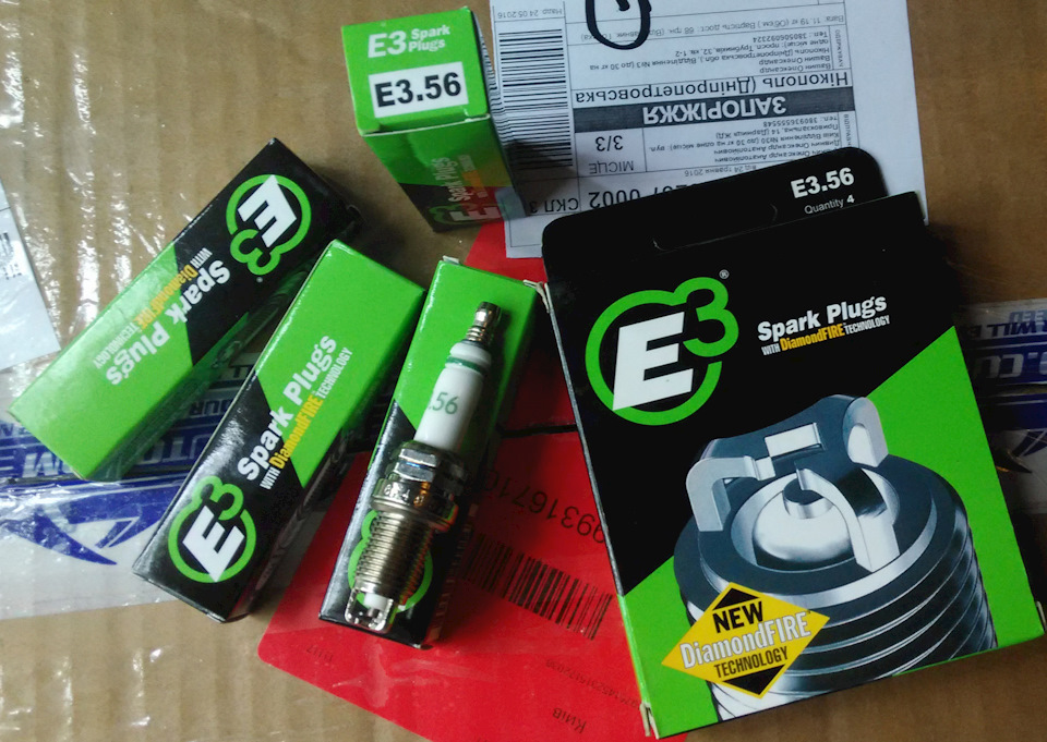 Свічки запалювання E3 SPARK PLUGS E356 та BOSCH 4503 PLATINUM IR FUSION 2