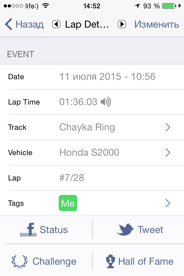 Трек дні 11&18/07/15 Chayka Ring 2