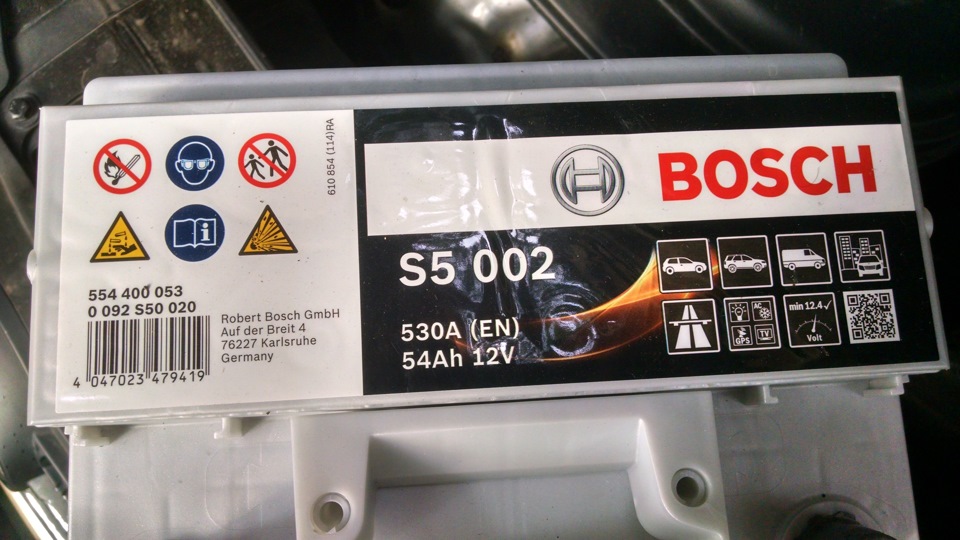 Заміна акумулятора MUTLU на Bosch S5 2