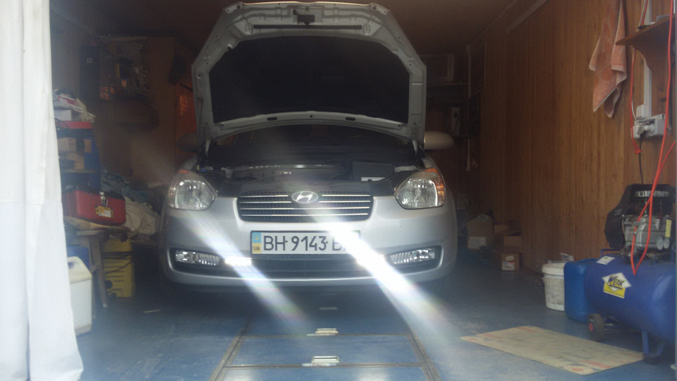 ( Архив 09.10.17 ) Установка DRL PHILIPS 12831ACCX1 ч2 2
