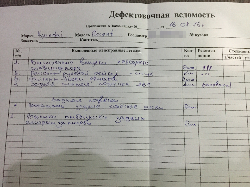 Ремонт ходовий. Рейка і т.д. 1