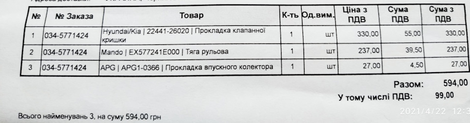 Заміна прокладки клапанної кришки та ходова. 1