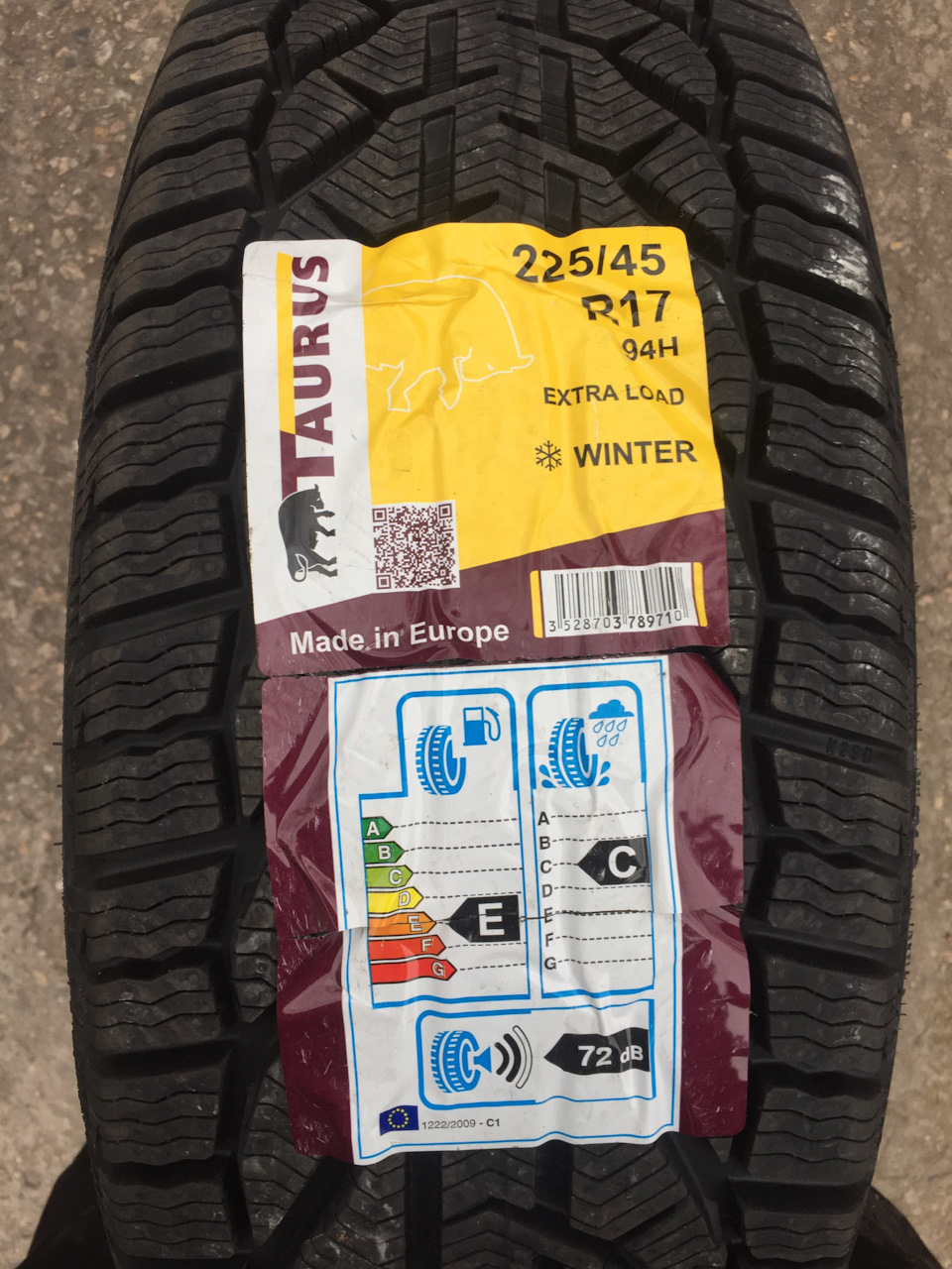 Гума на зиму TAURUS WINTER 225/45 R17 2