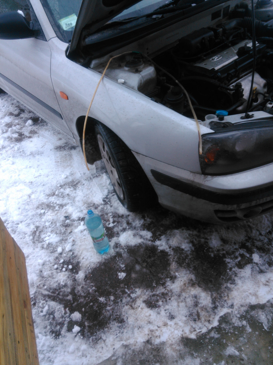 Змерзла вода в бачку. 1