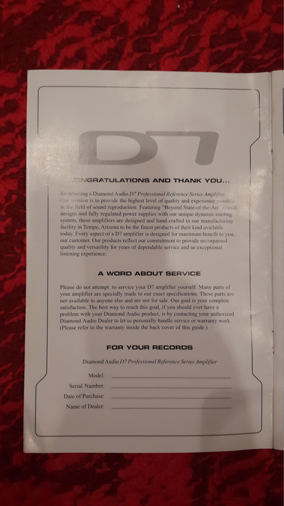 Посібник користувача Diamond Audio D7104 2
