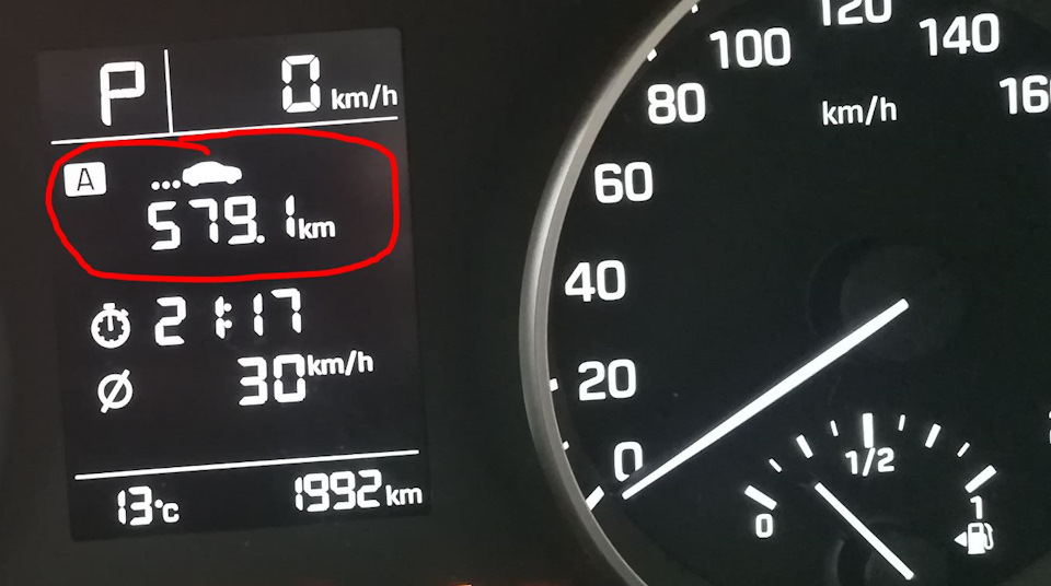 Витрата Елантри 1,6 у місті 1