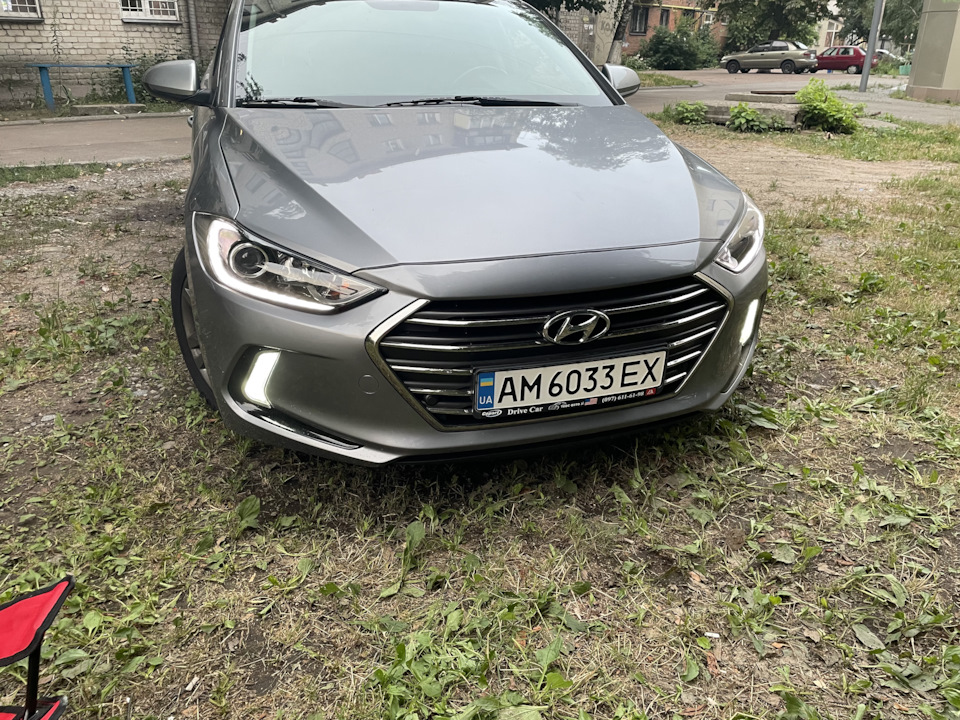 Заміна фар з лід ДХО Hyundai elantra 5